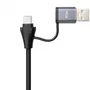 Nanocable Conversor USB-C y USB-A a Ethernet RJ45 y 3xUSB-A 3.0 Gris 15cm